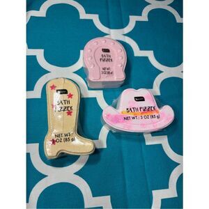 New Howdy Western Bath Fizzer Trio - Pink, Yellow, Light Pink